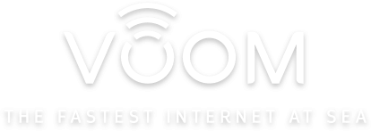Logotipo do serviço de internet Voom em cruzeiros - Shopping de Cruzeiros